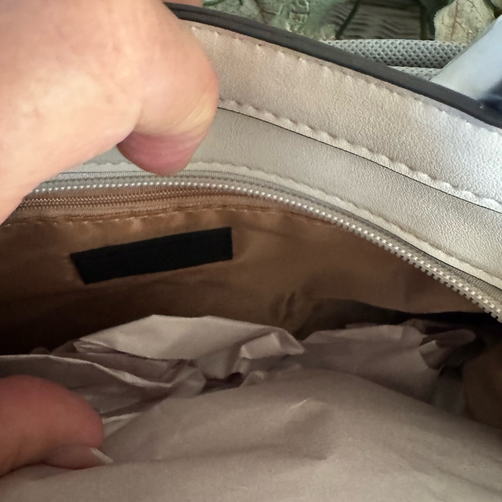 Tahari Ivory Checkered Satchel - Picture 5 of 13